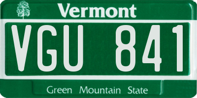 VT license plate VGU841