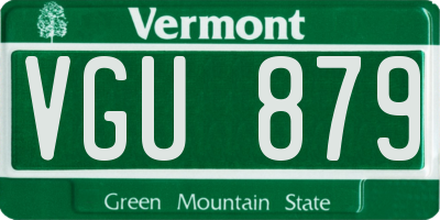 VT license plate VGU879