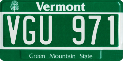 VT license plate VGU971