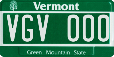 VT license plate VGV000