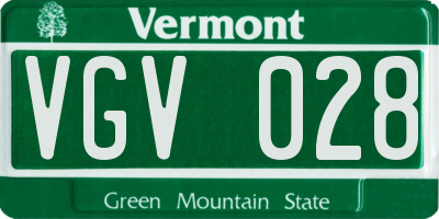 VT license plate VGV028