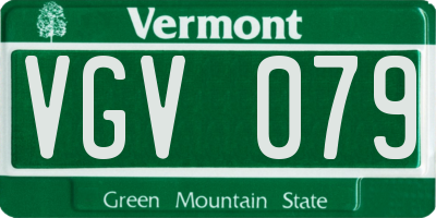 VT license plate VGV079