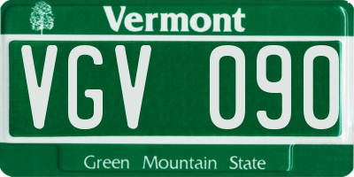 VT license plate VGV090