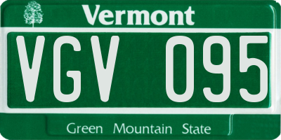 VT license plate VGV095