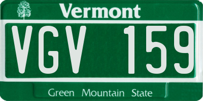 VT license plate VGV159
