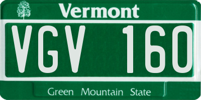VT license plate VGV160