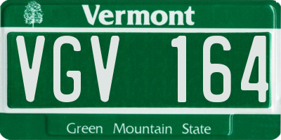VT license plate VGV164