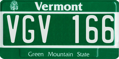 VT license plate VGV166