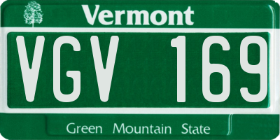 VT license plate VGV169