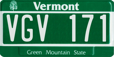 VT license plate VGV171