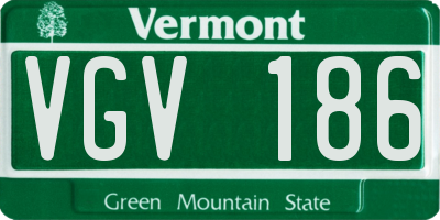 VT license plate VGV186