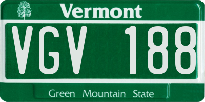 VT license plate VGV188