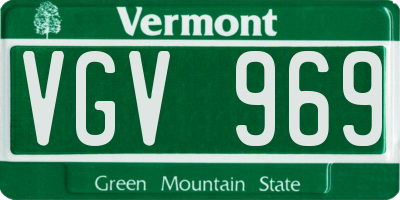 VT license plate VGV969