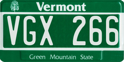 VT license plate VGX266
