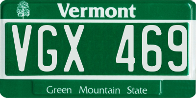 VT license plate VGX469