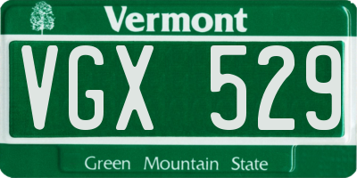 VT license plate VGX529