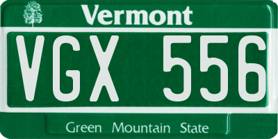 VT license plate VGX556