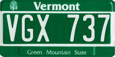 VT license plate VGX737