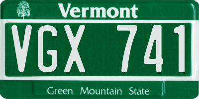 VT license plate VGX741