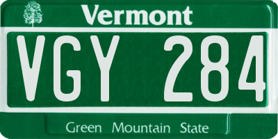 VT license plate VGY284