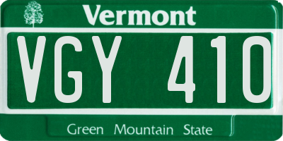 VT license plate VGY410
