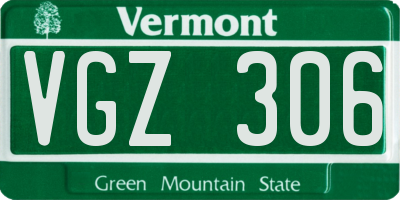 VT license plate VGZ306