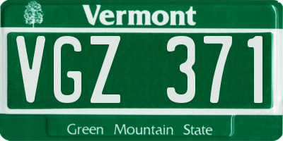 VT license plate VGZ371
