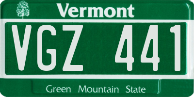 VT license plate VGZ441