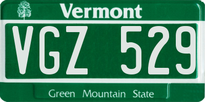 VT license plate VGZ529