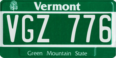 VT license plate VGZ776
