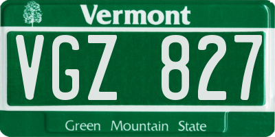 VT license plate VGZ827