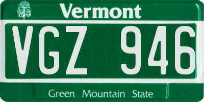 VT license plate VGZ946