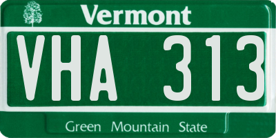 VT license plate VHA313