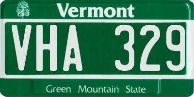 VT license plate VHA329