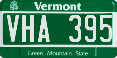 VT license plate VHA395