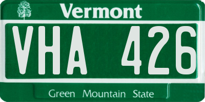 VT license plate VHA426