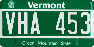 VT license plate VHA453