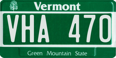 VT license plate VHA470