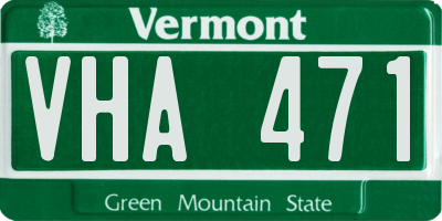 VT license plate VHA471