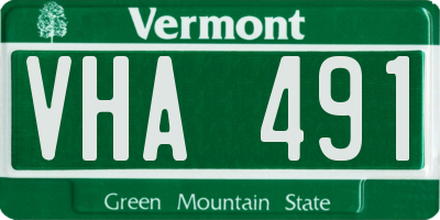 VT license plate VHA491