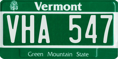 VT license plate VHA547