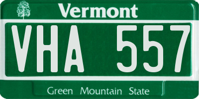 VT license plate VHA557