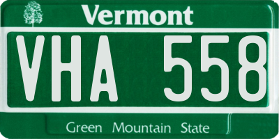 VT license plate VHA558