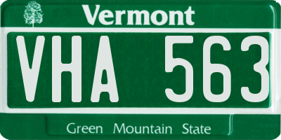 VT license plate VHA563