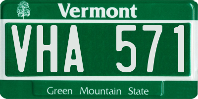 VT license plate VHA571