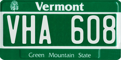 VT license plate VHA608