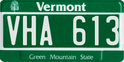 VT license plate VHA613