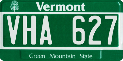 VT license plate VHA627