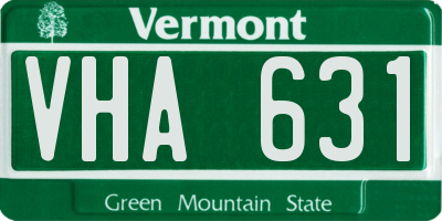 VT license plate VHA631