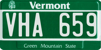 VT license plate VHA659